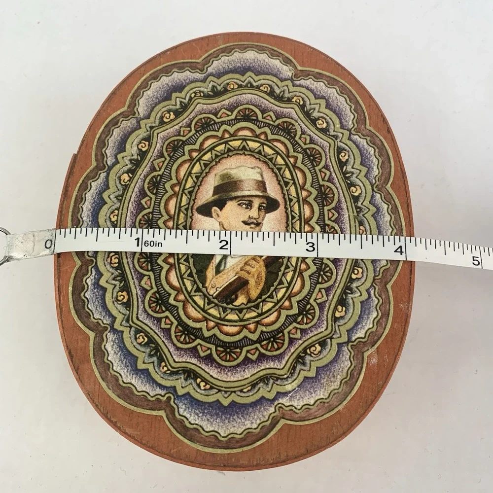 Vintage Dodo Designs Wooden Trinket Box Weird Decor England Button Stash Box